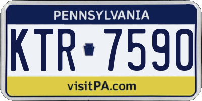 PA license plate KTR7590