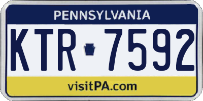 PA license plate KTR7592