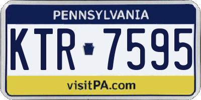 PA license plate KTR7595