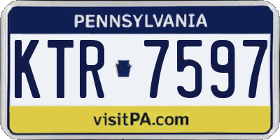PA license plate KTR7597