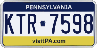 PA license plate KTR7598