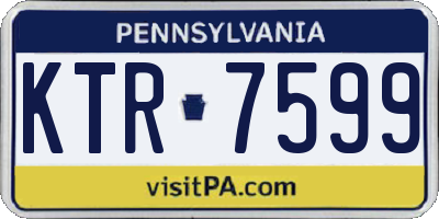 PA license plate KTR7599