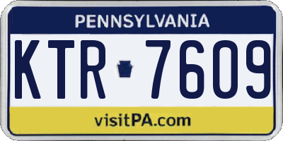 PA license plate KTR7609