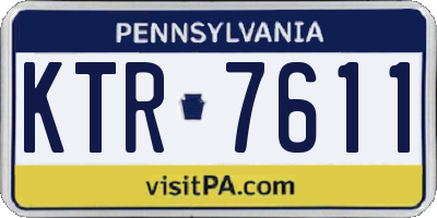 PA license plate KTR7611