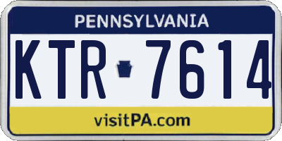 PA license plate KTR7614