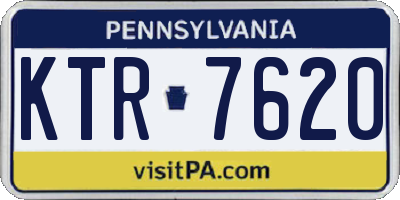 PA license plate KTR7620