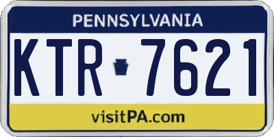 PA license plate KTR7621