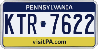 PA license plate KTR7622