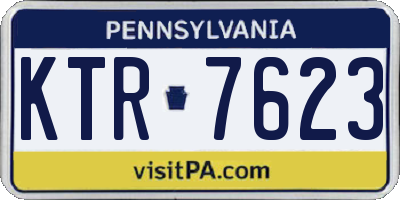 PA license plate KTR7623