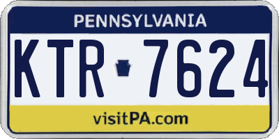 PA license plate KTR7624