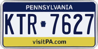 PA license plate KTR7627