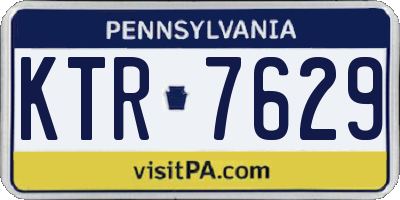 PA license plate KTR7629