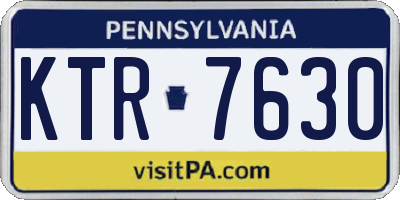 PA license plate KTR7630