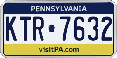 PA license plate KTR7632