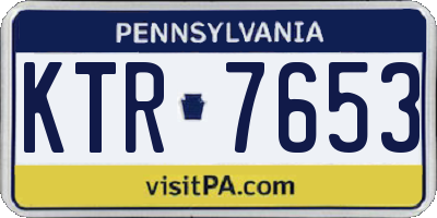 PA license plate KTR7653