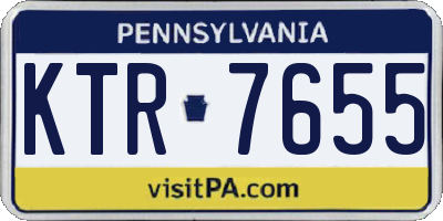 PA license plate KTR7655