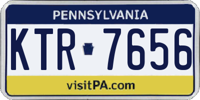 PA license plate KTR7656