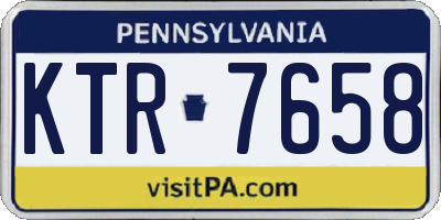 PA license plate KTR7658