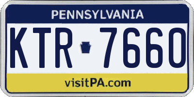 PA license plate KTR7660