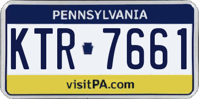 PA license plate KTR7661