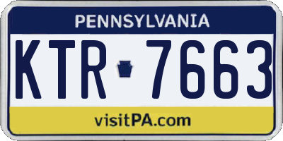 PA license plate KTR7663