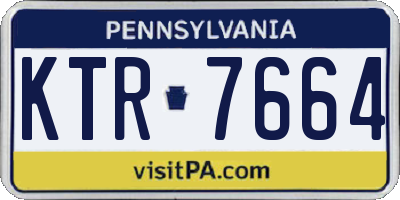 PA license plate KTR7664