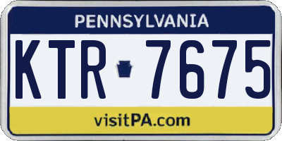 PA license plate KTR7675