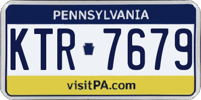 PA license plate KTR7679