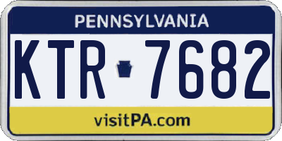PA license plate KTR7682