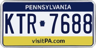 PA license plate KTR7688