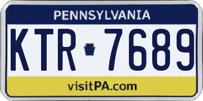 PA license plate KTR7689