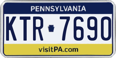 PA license plate KTR7690