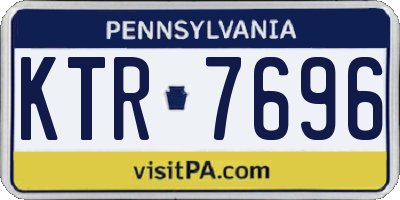 PA license plate KTR7696