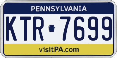 PA license plate KTR7699