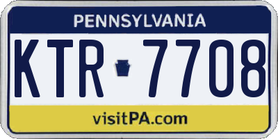 PA license plate KTR7708