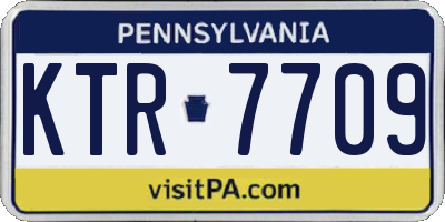 PA license plate KTR7709