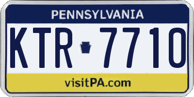 PA license plate KTR7710