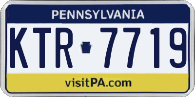 PA license plate KTR7719