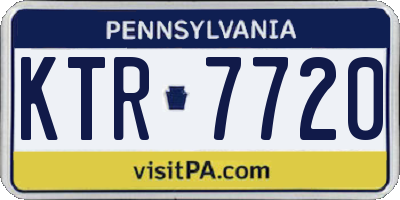 PA license plate KTR7720
