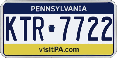 PA license plate KTR7722