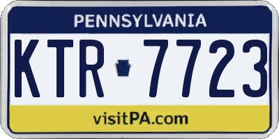 PA license plate KTR7723