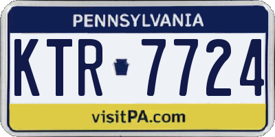 PA license plate KTR7724
