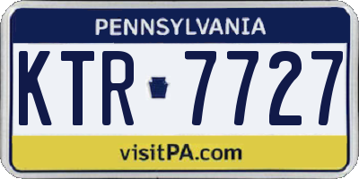 PA license plate KTR7727