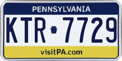 PA license plate KTR7729