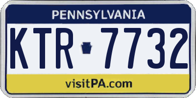 PA license plate KTR7732
