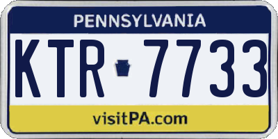 PA license plate KTR7733