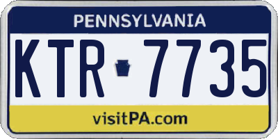 PA license plate KTR7735