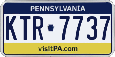 PA license plate KTR7737