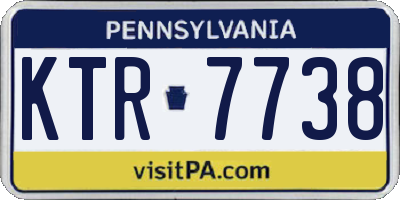 PA license plate KTR7738