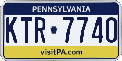 PA license plate KTR7740